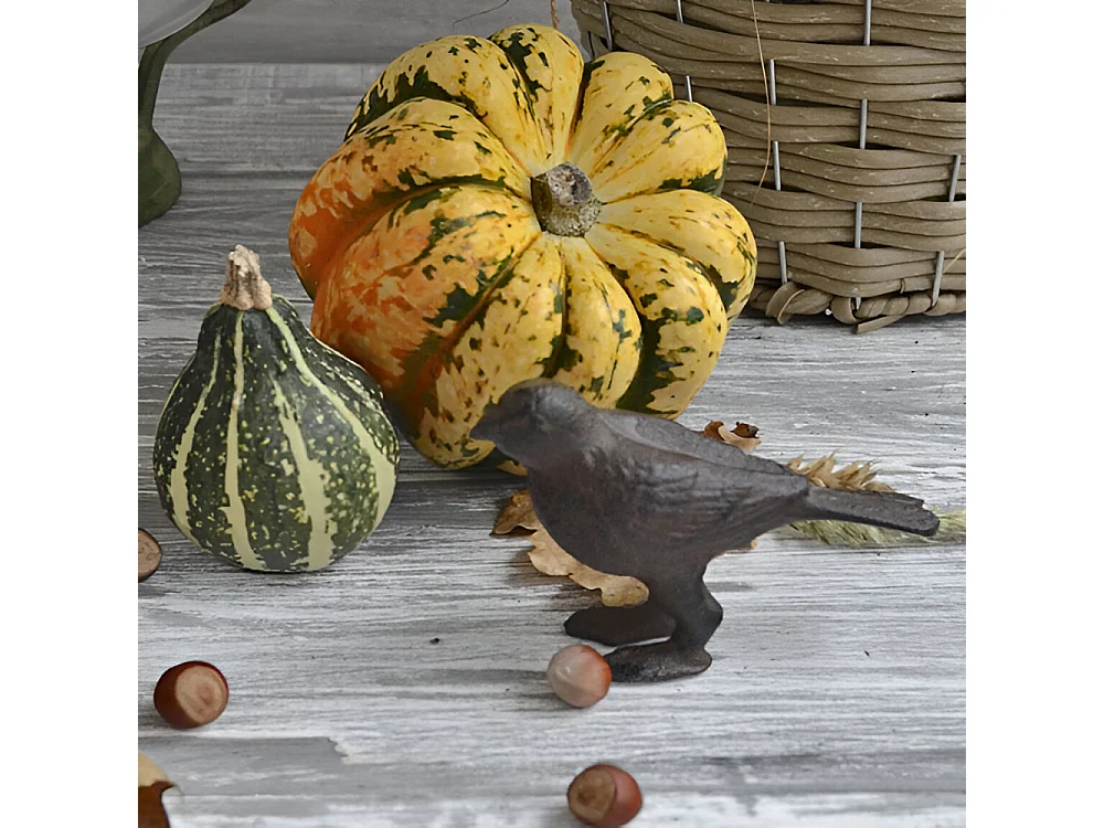 Deco de hierro fundido para pájaros 13x5x8cm