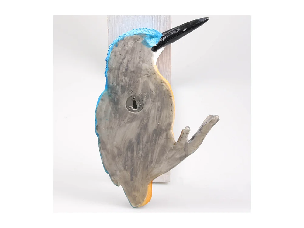 Oiseau martin pêcheur mural en résine 19 x 29 x 5 cm