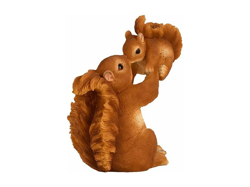 Ecureuil avec bébé en résine