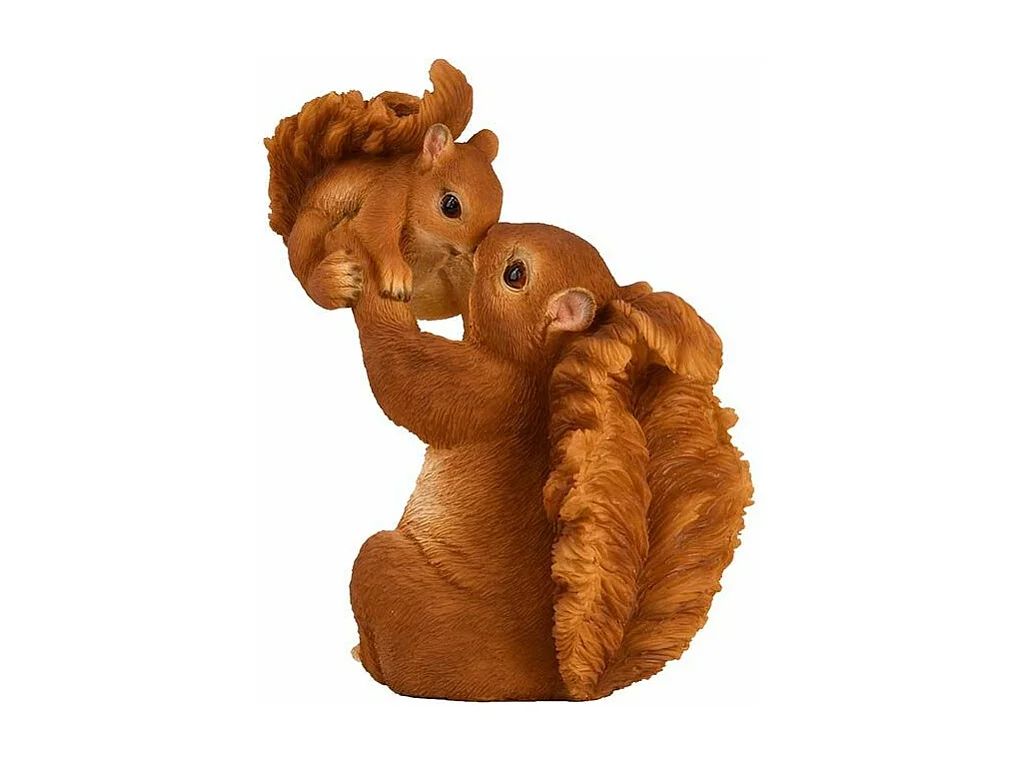 Ecureuil avec bébé en résine