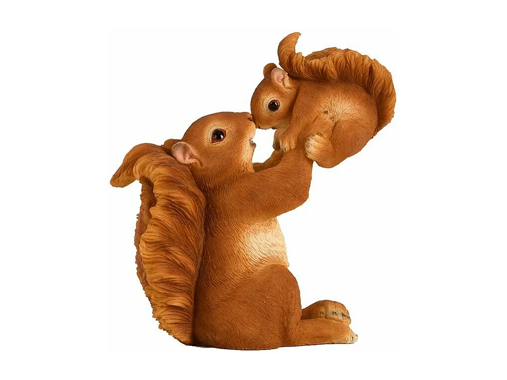 Ecureuil avec bébé en résine
