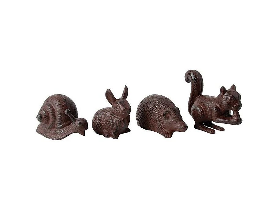Animaux du jardin en fonte (Lot de 4)