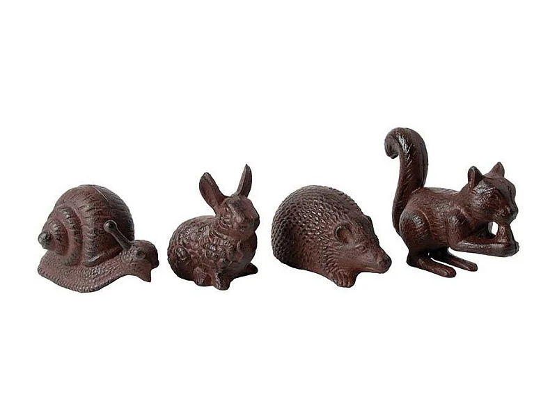 Animaux du jardin en fonte (Lot de 4)