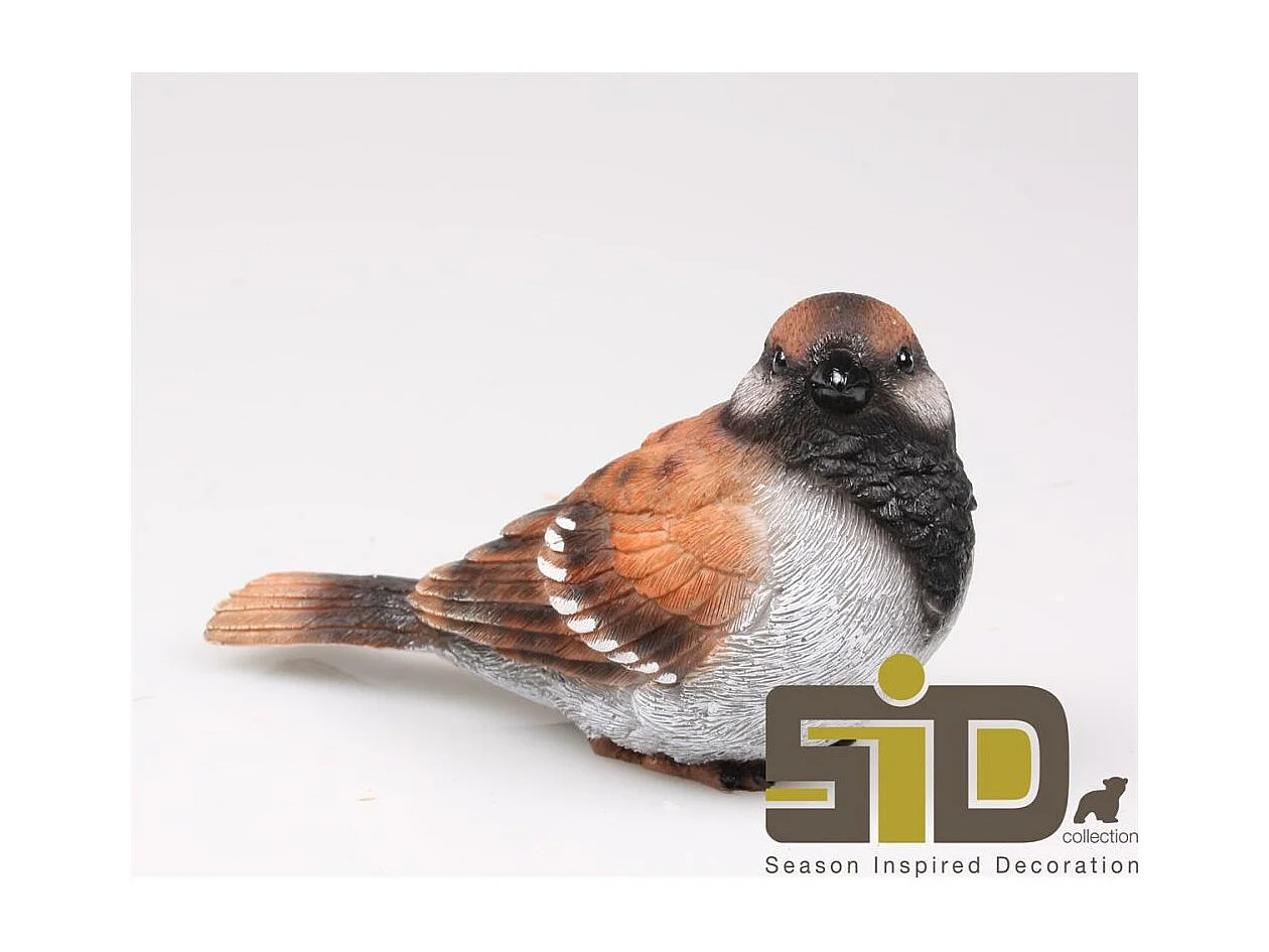 Moineau debout en résine (Lot de 2)