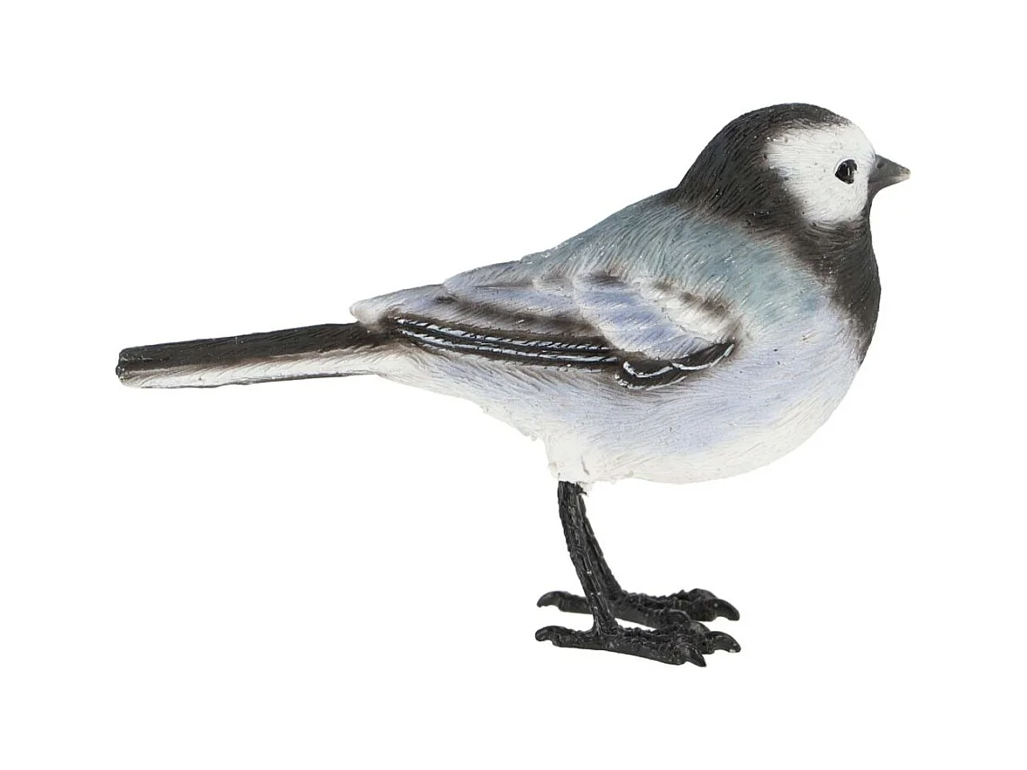 Oiseau décoratif extérieur en polyrésine Bergeronnette grise