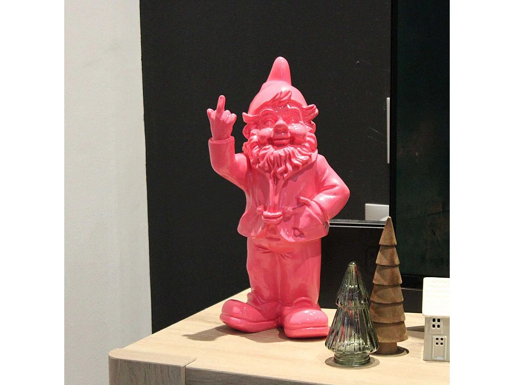 Nain de jardin en résine F*ck 16 x 12 x 32 cm