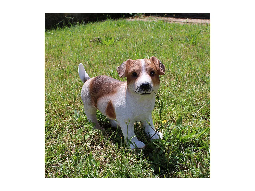 Chien Jack russel en résine 39 x 18 x 26 cm Brun