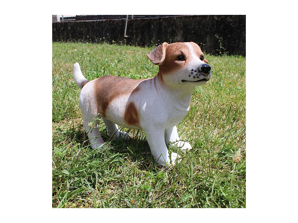 Chien Jack russel en résine 39 x 18 x 26 cm Brun
