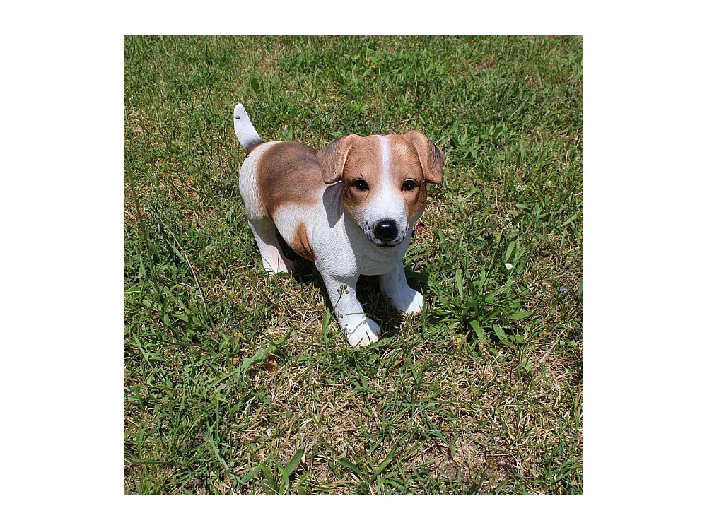Chien Jack russel en résine 39 x 18 x 26 cm Brun