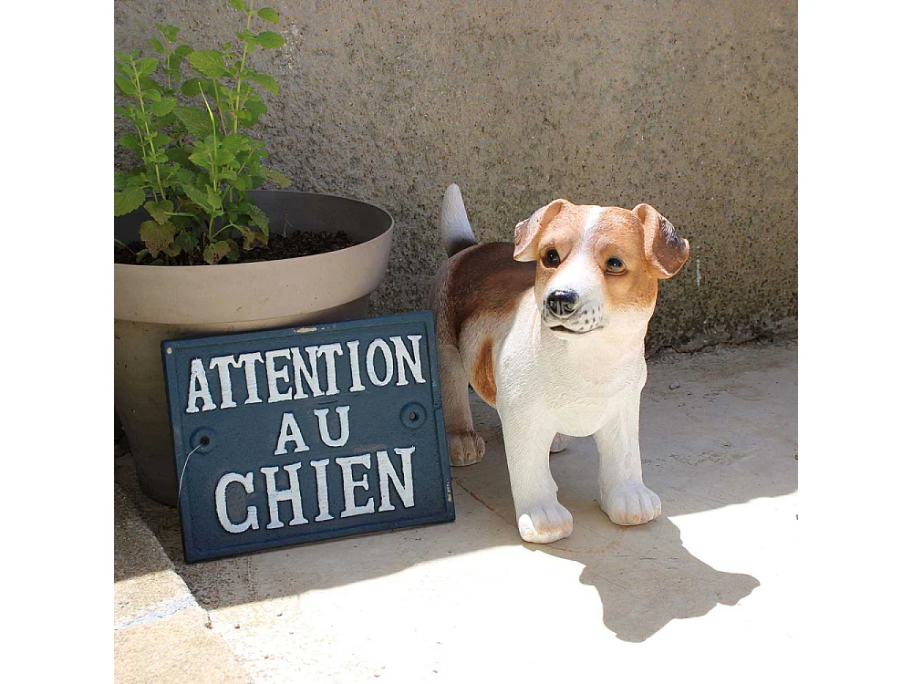 Jack Russel Hund aus Kunstharz 39 x 18 x 26 cm