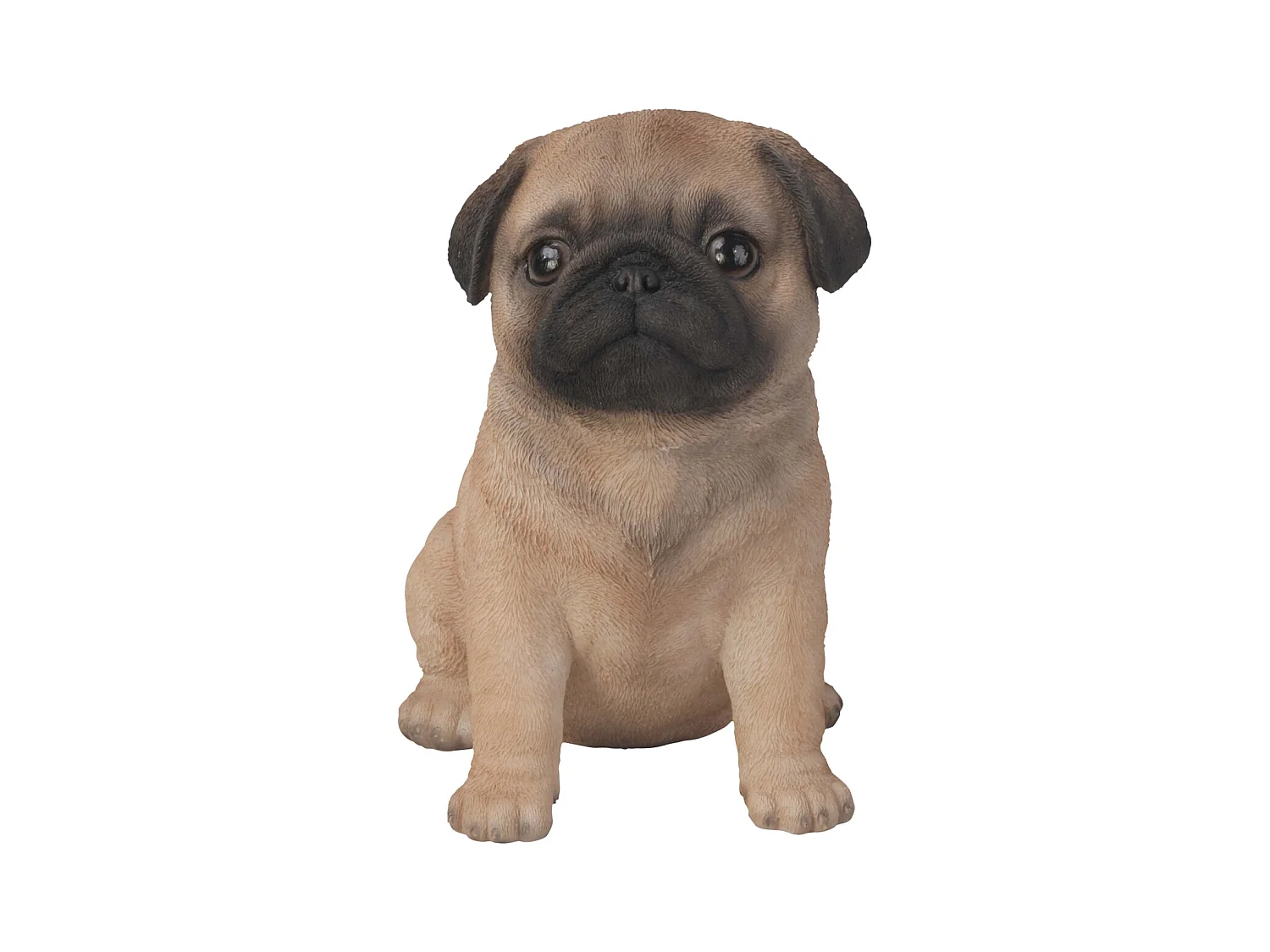 Chiot carlin en résine 16 cm