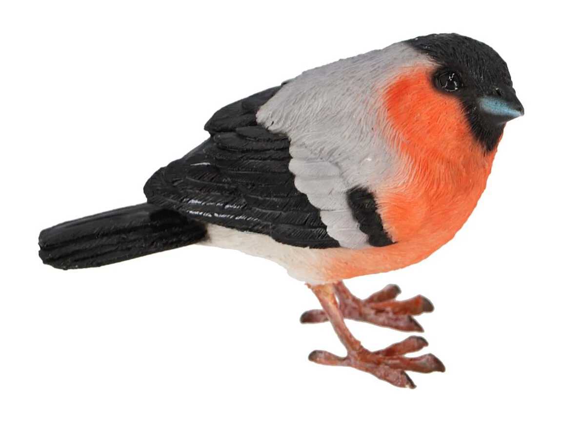 Oiseau décoratif extérieur en polyrésine Bouvreuil