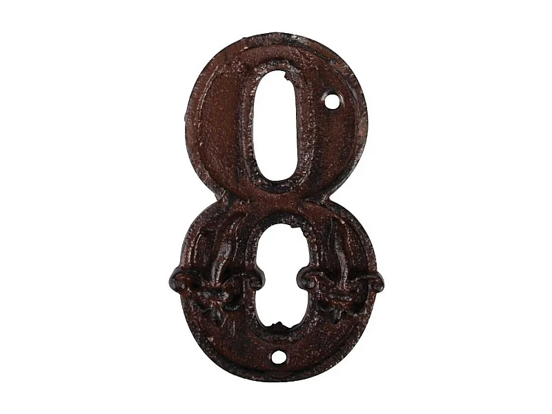 Numéro de maison en fonte Chiffre 8