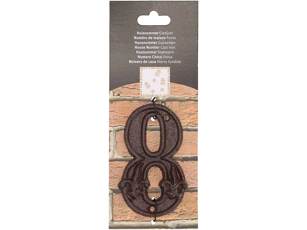 Numéro de maison en fonte Chiffre 8