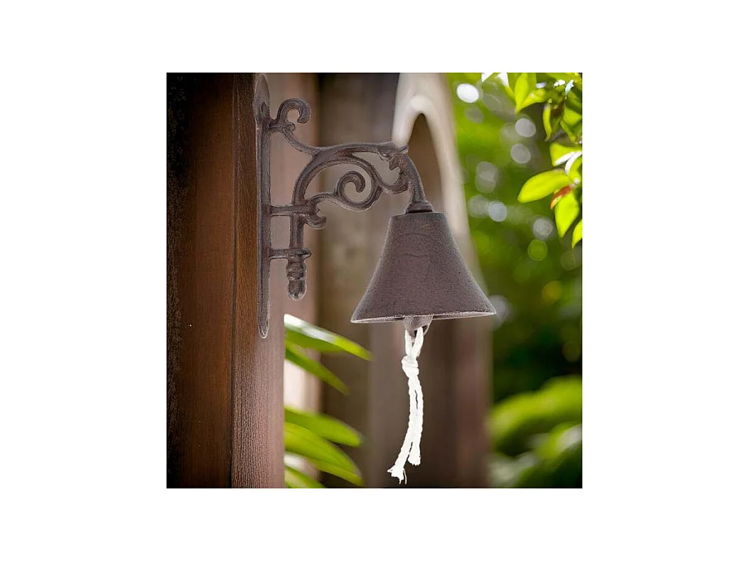 Cloche de jardin fleurs en fonte