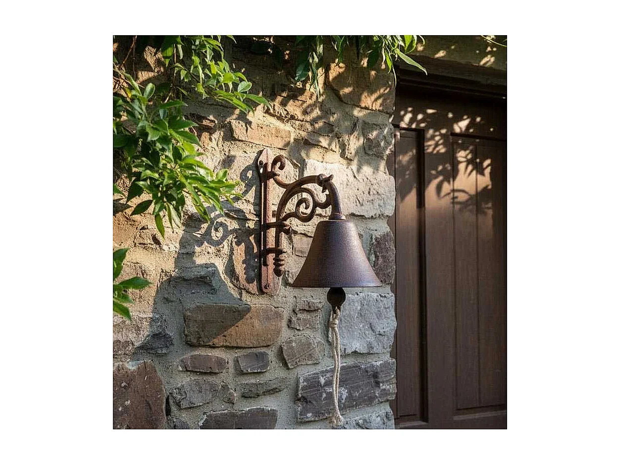 Cloche de jardin fleurs en fonte