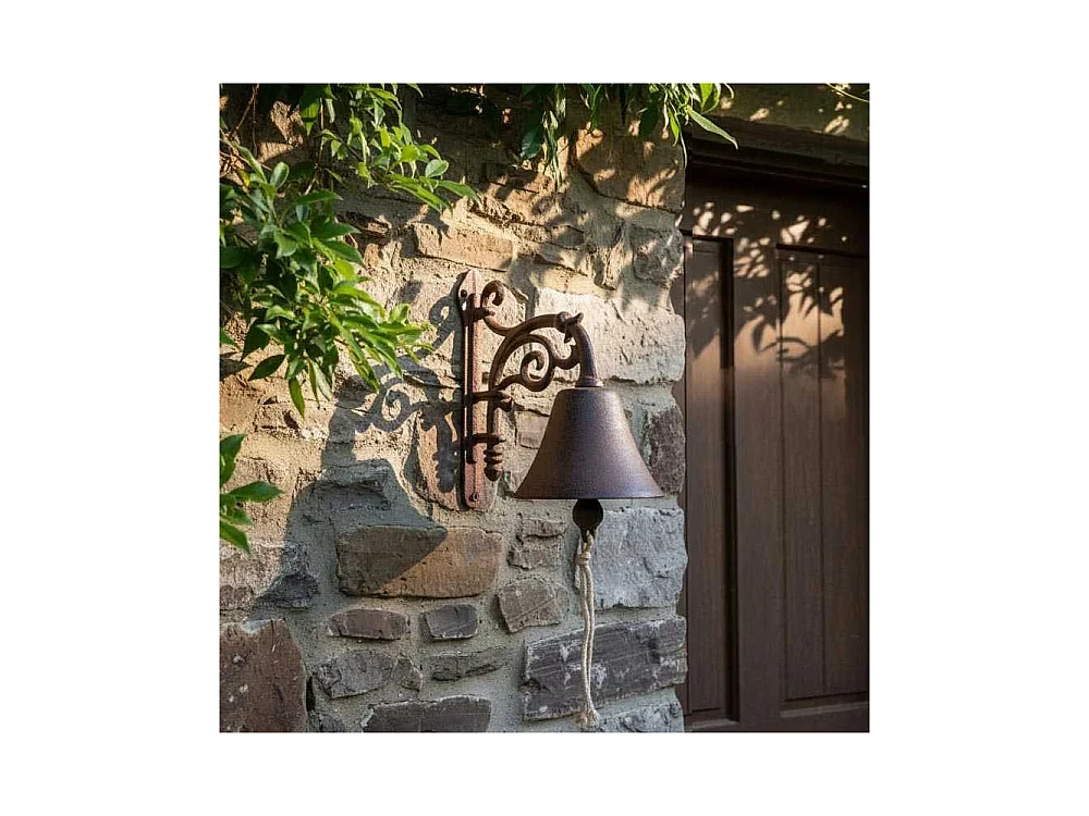 Cloche de jardin fleurs en fonte