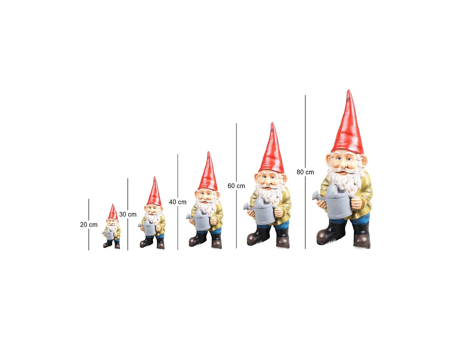 Nain de jardin en résine André Arrosoir - 80 cm