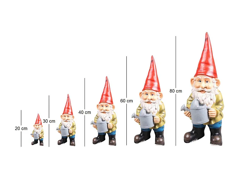 Nain de jardin en résine André Arrosoir - 80 cm