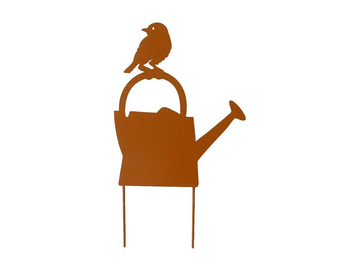 Silhouette Gießkanne auf Spieß 21 x 38 cm