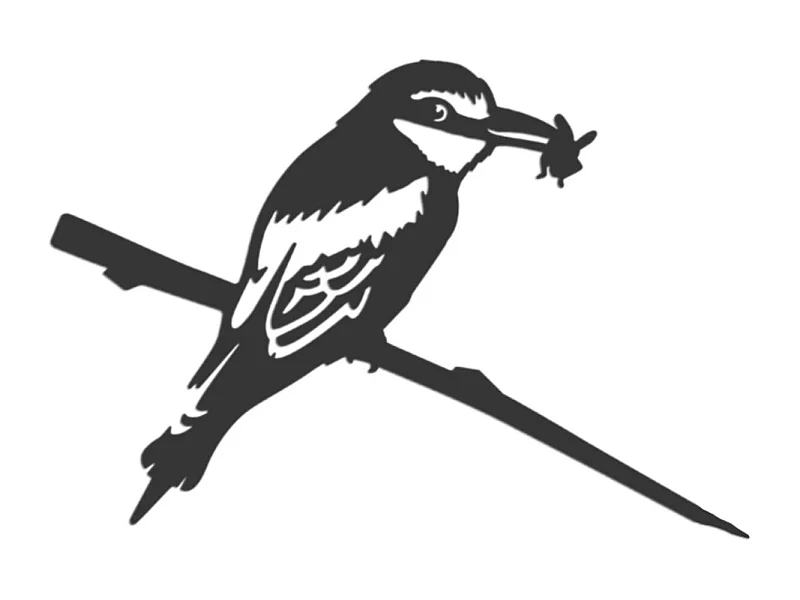 Oiseau sur pique guêpier d'europe en acier corten