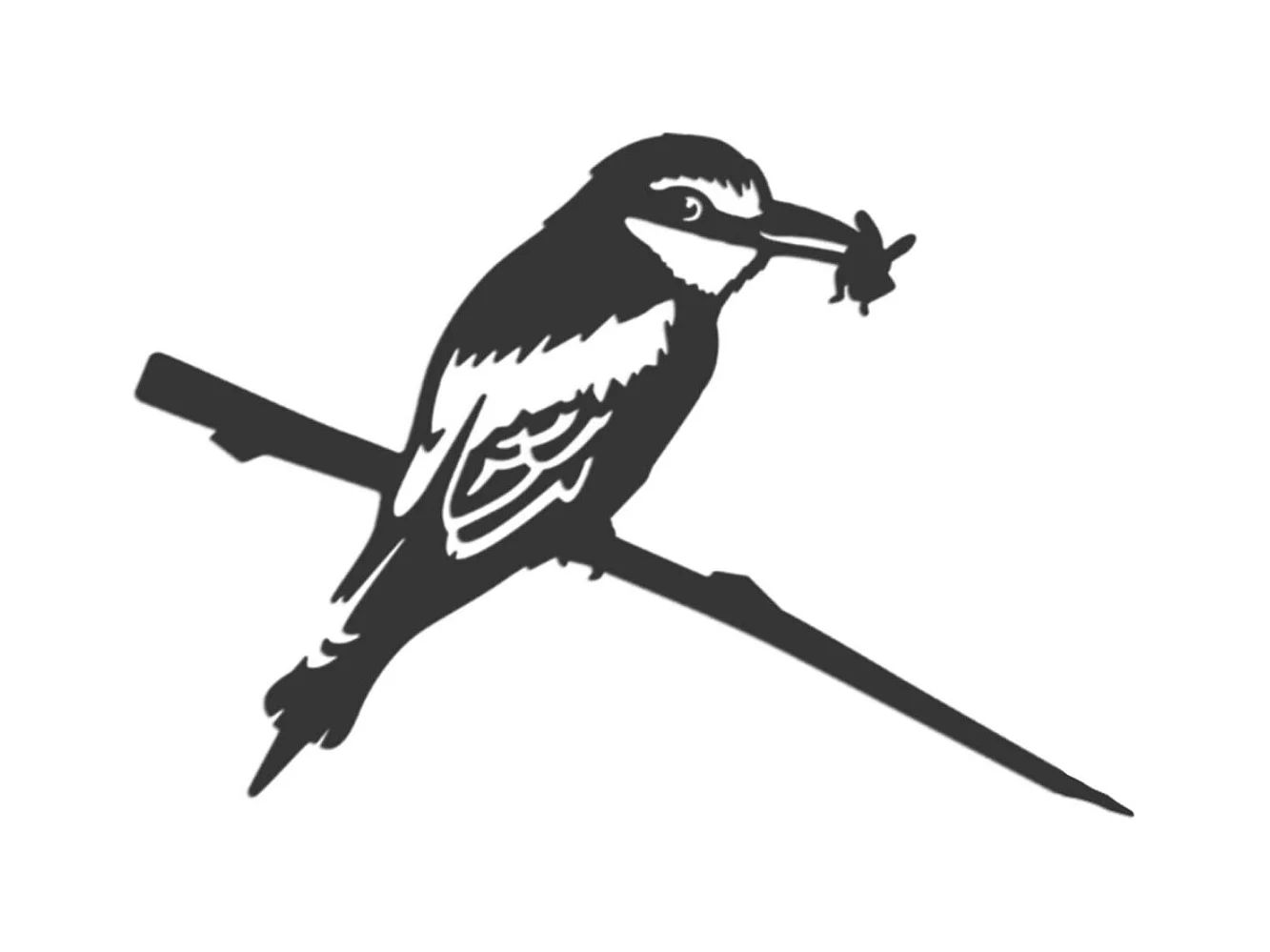 Oiseau sur pique guêpier d'europe en acier corten