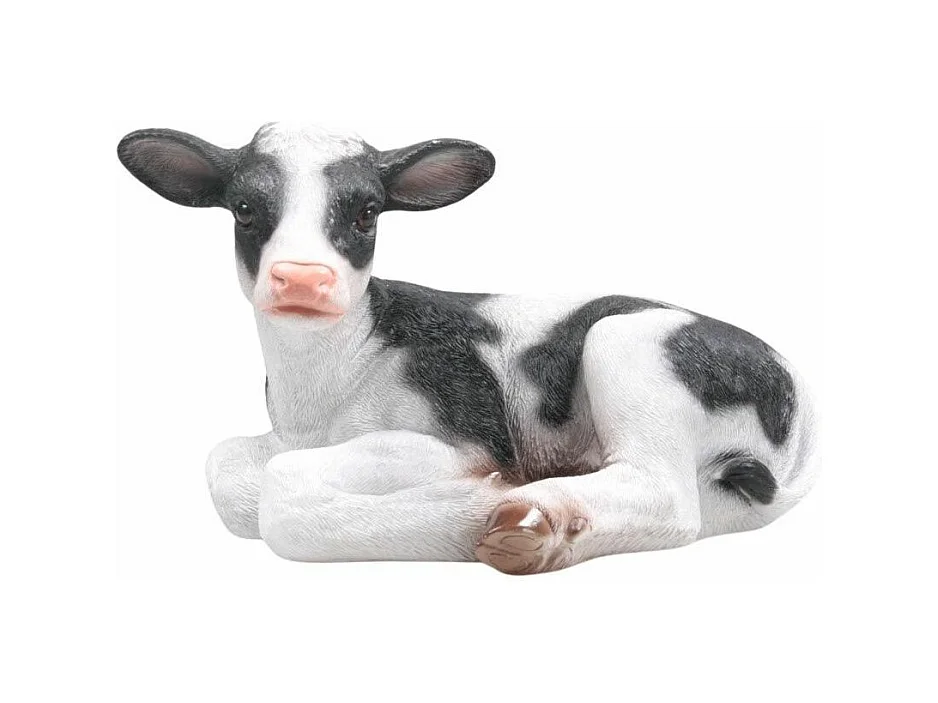 Vache couchée en résine 34 x 21 x 21.5 cm
