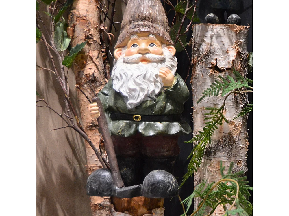 Lot nains de jardin assortis en résine 25 cm