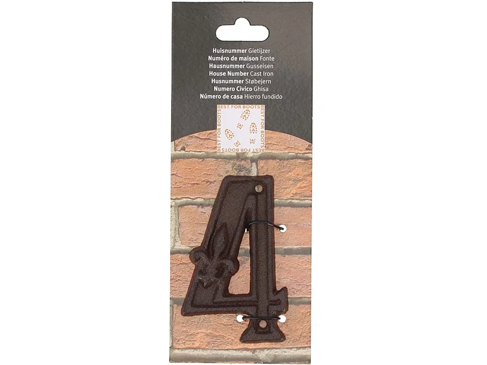 Numéro de maison en fonte Chiffre 4