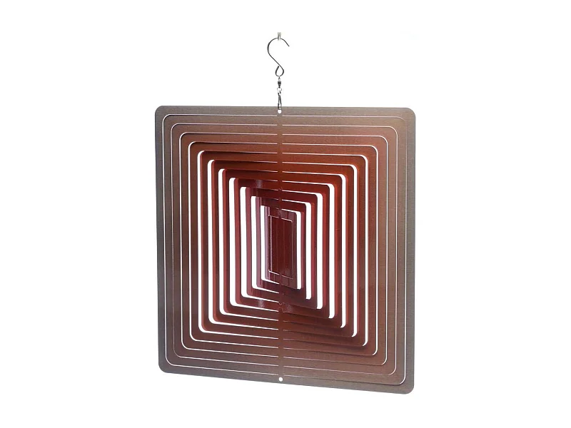 Mobile à vent carré orange 15cm