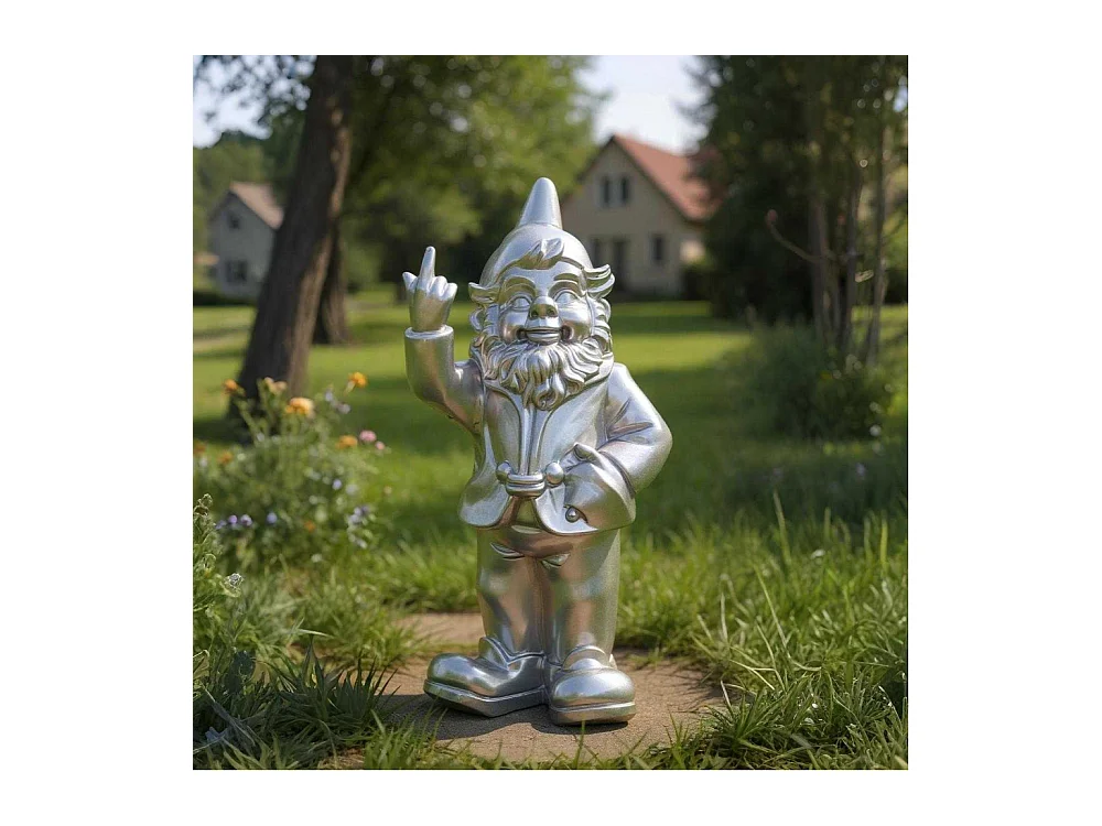 Nain de jardin en résine F*ck 16 x 12 x 32 cm