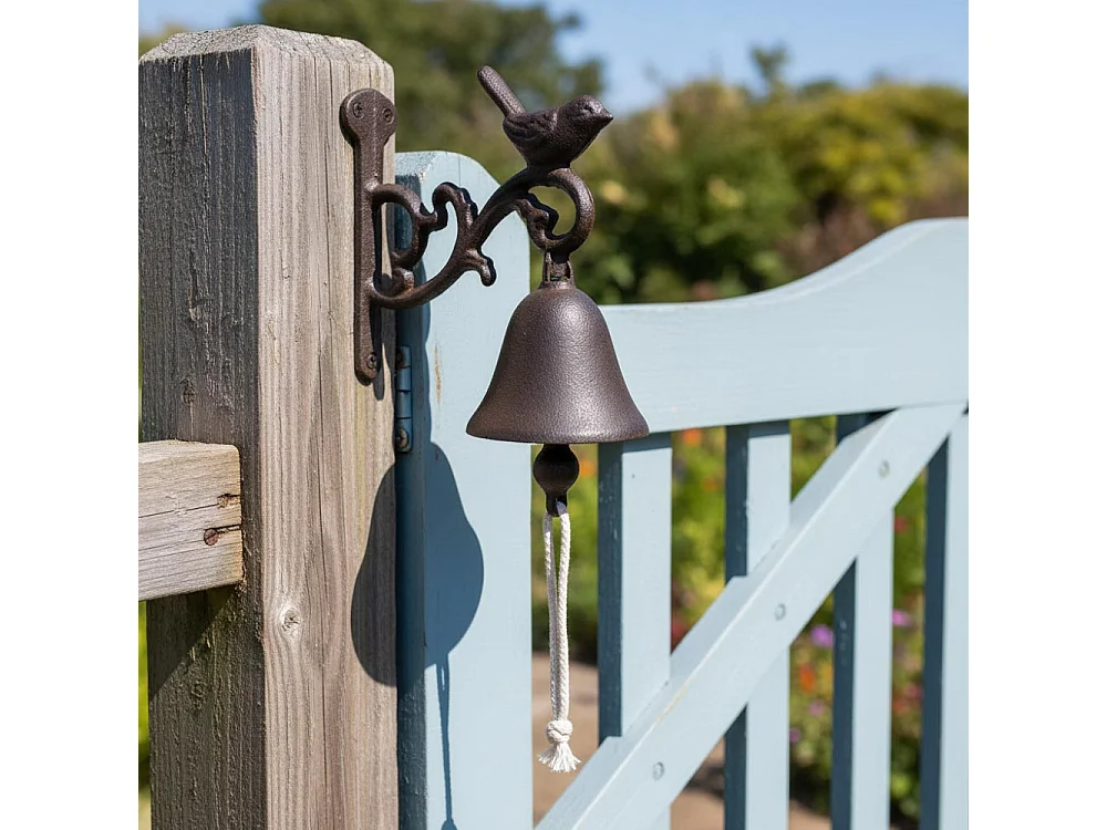Campana da giardino per uccelli in ghisa