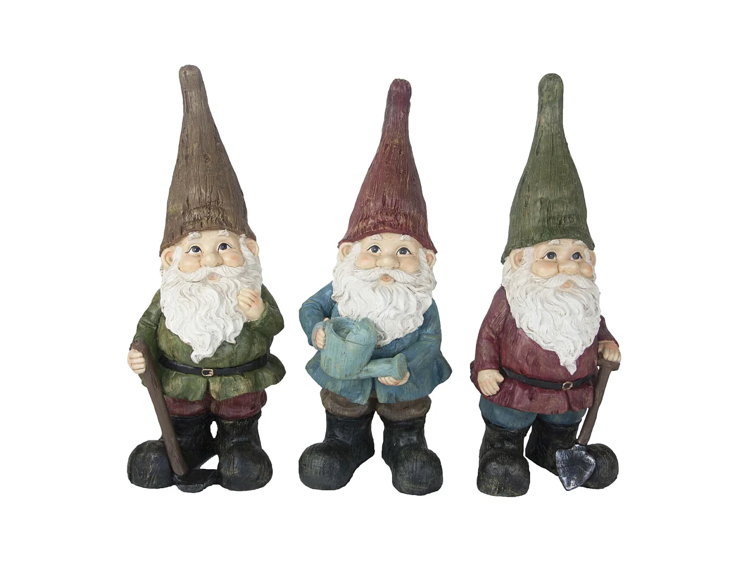Nain de jardin assortis en résine (Lot de 3) 45 cm