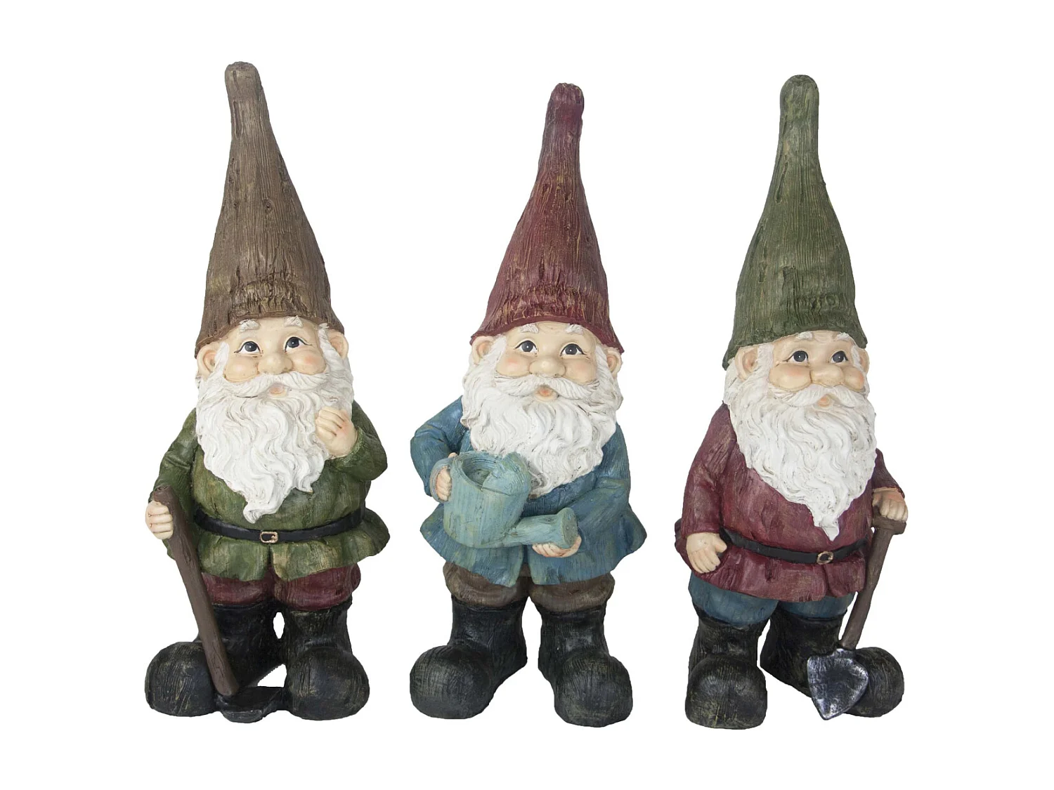 Nain de jardin assortis en résine (Lot de 3) 45 cm