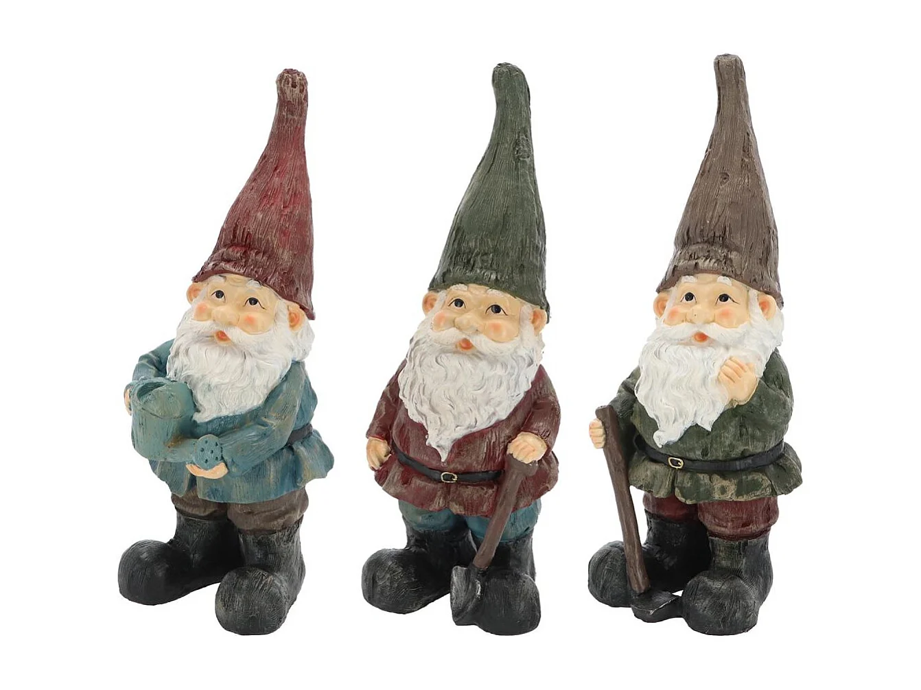 Nain de jardin assortis en résine (Lot de 3) 45 cm