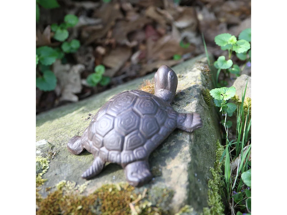 Tortue décorative en fonte 19,3 x 15,2 cm