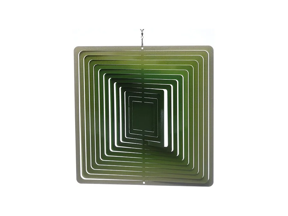 Mobile à vent carré vert 30cm