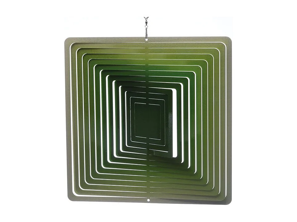 Mobile à vent carré vert 30cm