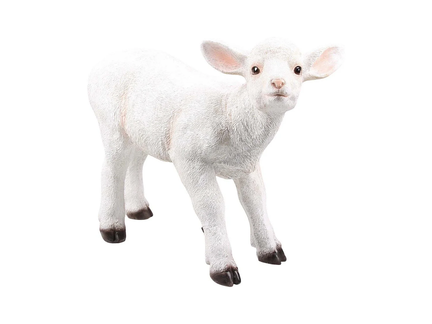 Agneau blanc en résine Debout 2