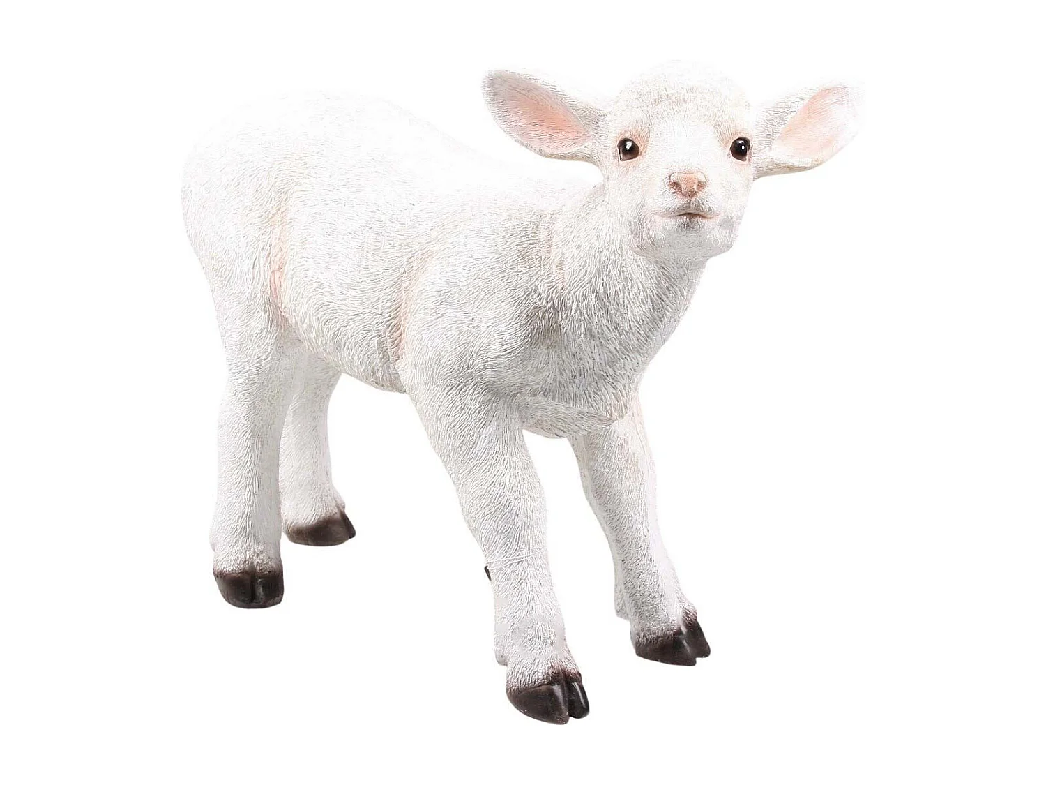 Agneau blanc en résine Debout - 52 x 21 x 42,5 cm