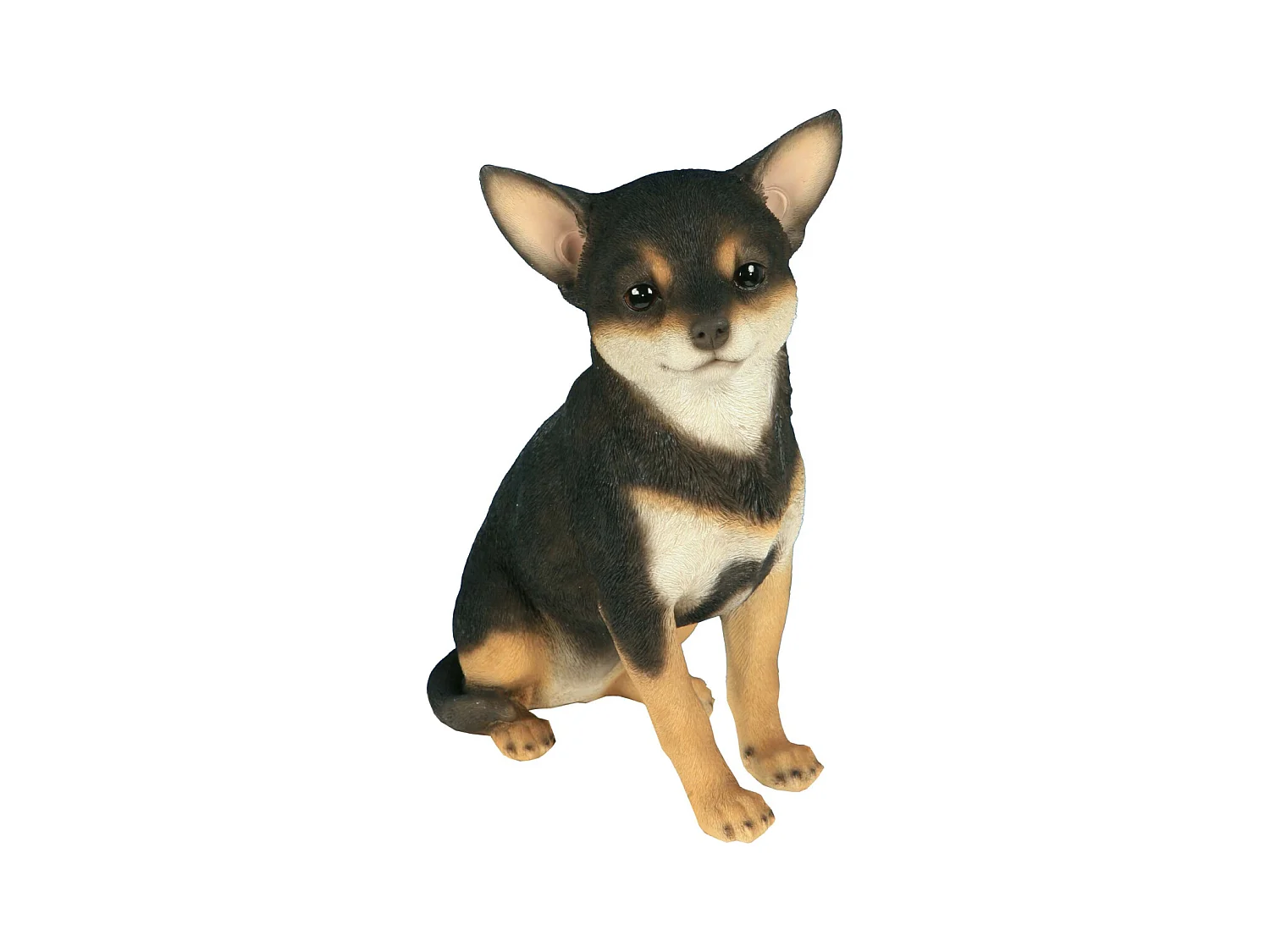 Chihuahua assis en résine 24 cm