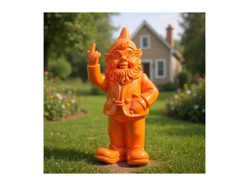 Nain de jardin en résine F*ck 16 x 12 x 32 cm