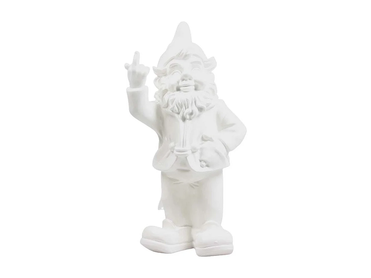 Gnomo da giardino in resina F*ck 16 x 12 x 32 cm