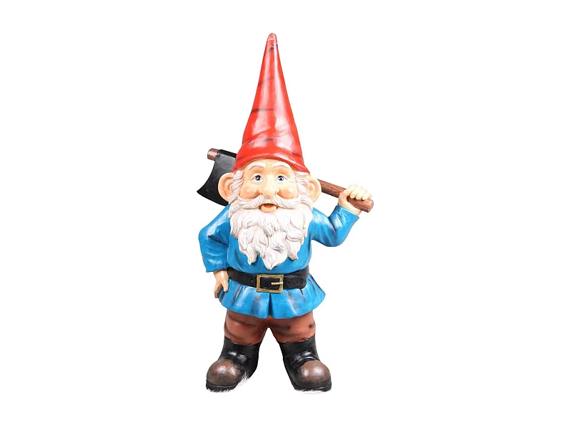 Nain de jardin 80 cm en résine Avec hache