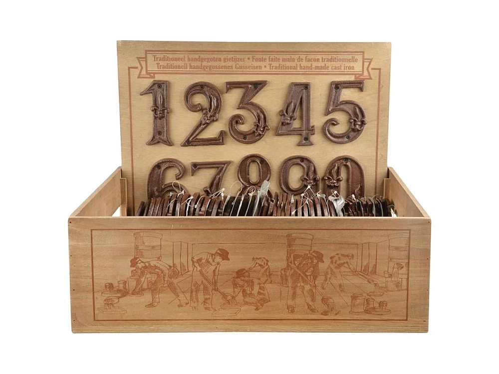 Numéro de maison en fonte Chiffre 6