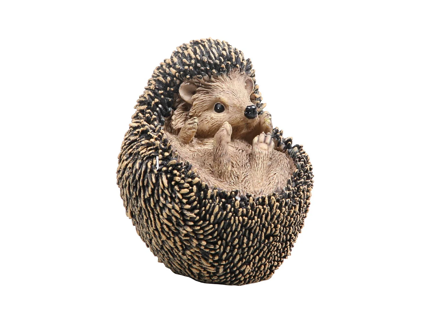 Hérisson en boule en résine 12 x 11 x 12 cm
