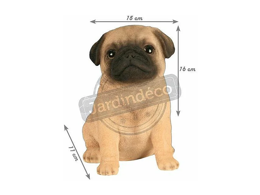 Carlin en résine Chiot