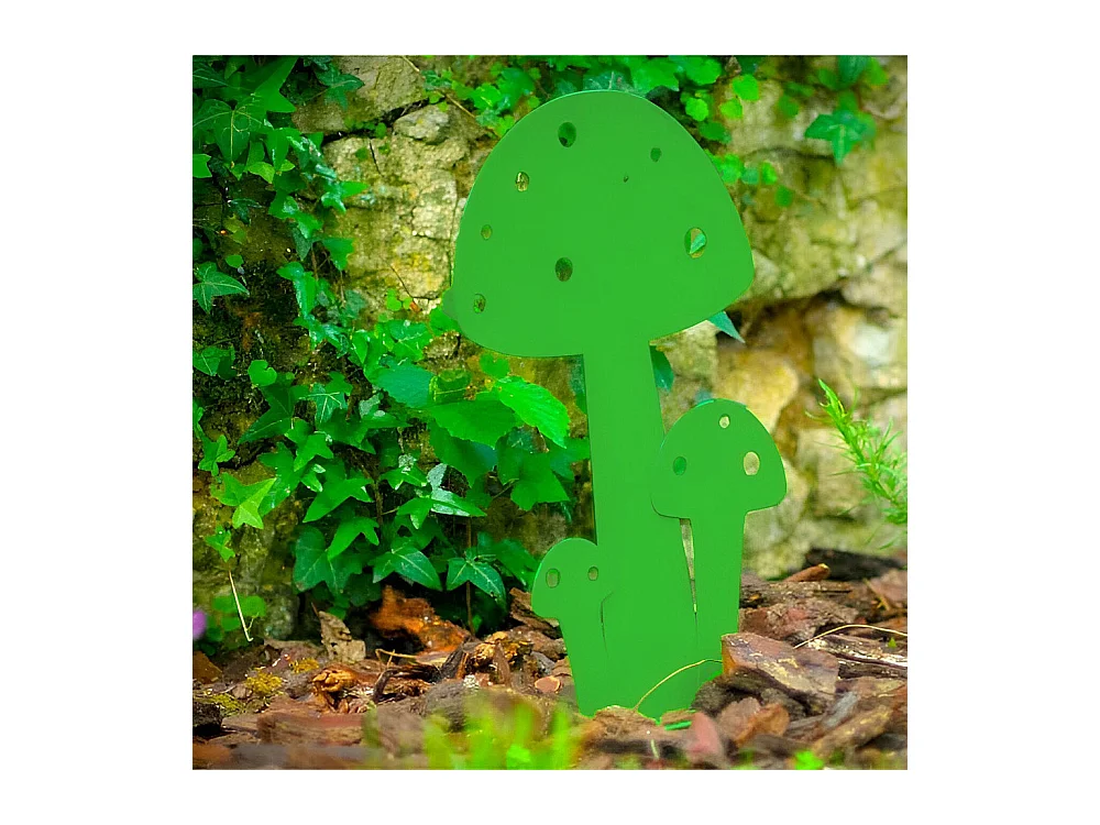 Fungo da piantare verde in metallo 15cm