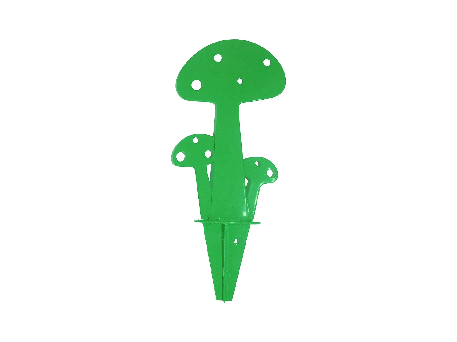 Champignon déco en métal vert 15 cm