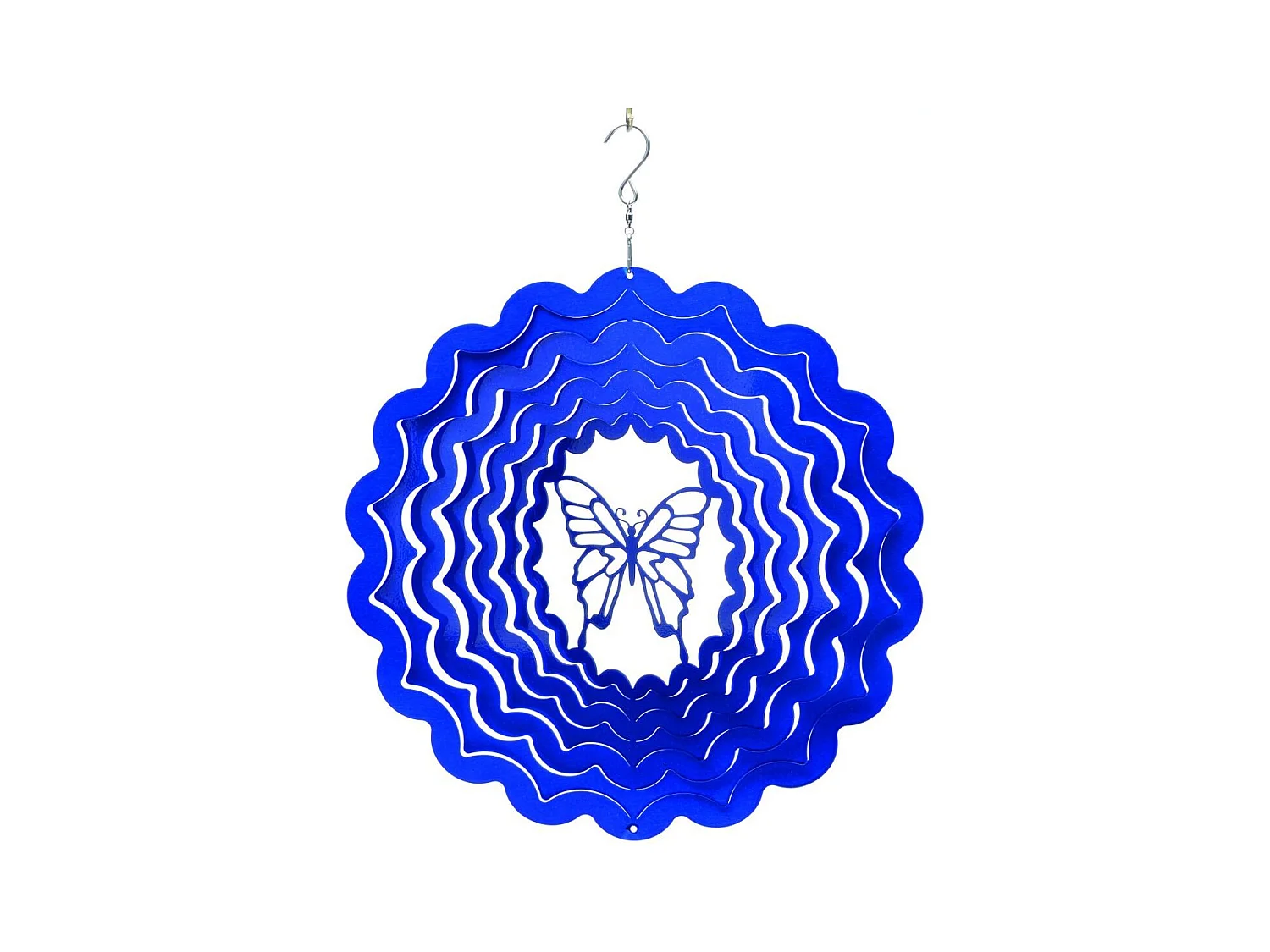 Móvil de viento mariposa azul 30cm Grande